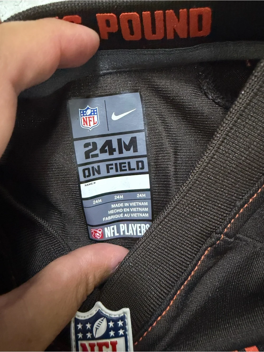Authentic Nike On Field Cleveland Browns Baker Mayfield Jersey Kid’s Size 24 M